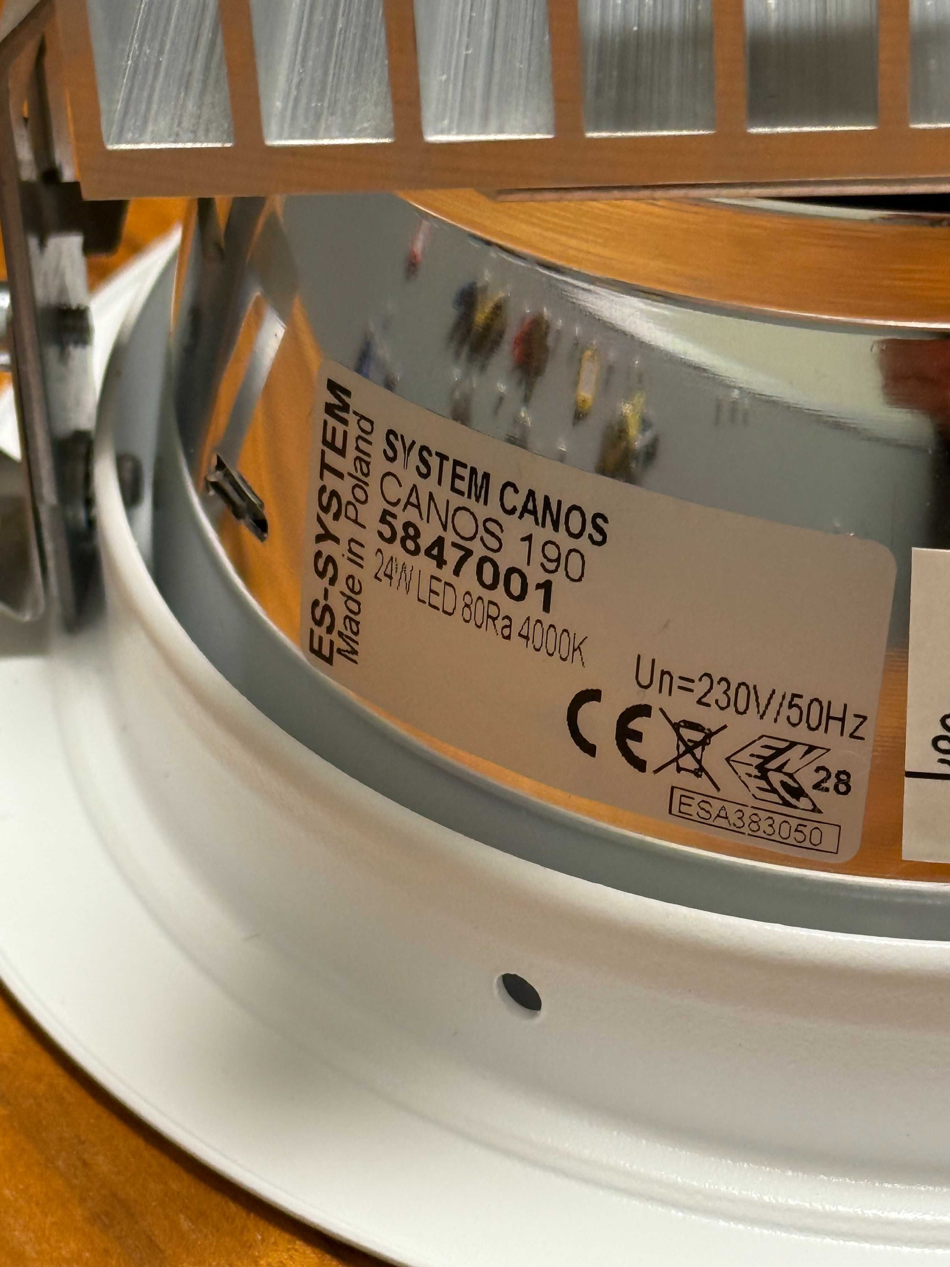 białe lampy system - ES-SYSTEM, CANOS 190, 7 SZT