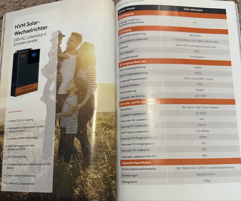 PowMr solarny inverter charger hybryda 3-fazowy uklad trzech jednostek