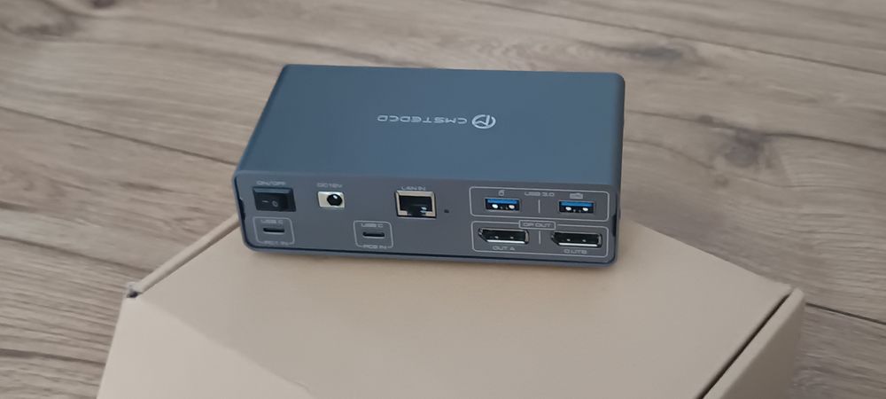 Przełącznik Kvm dwa monitory stacja dokująca USB-C CMSTEDCD SW525