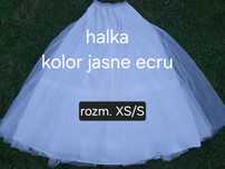 Halka ślubna roz. XS/S / kolor jasny szampan/ używana/ Pola