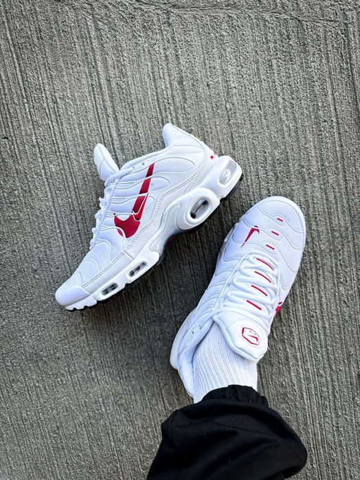 Кросівки Nike Air Max Plus Double Swoosh "White/Red" premium
