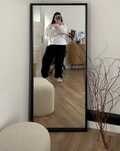 Lustro czarne IKEA 160x65