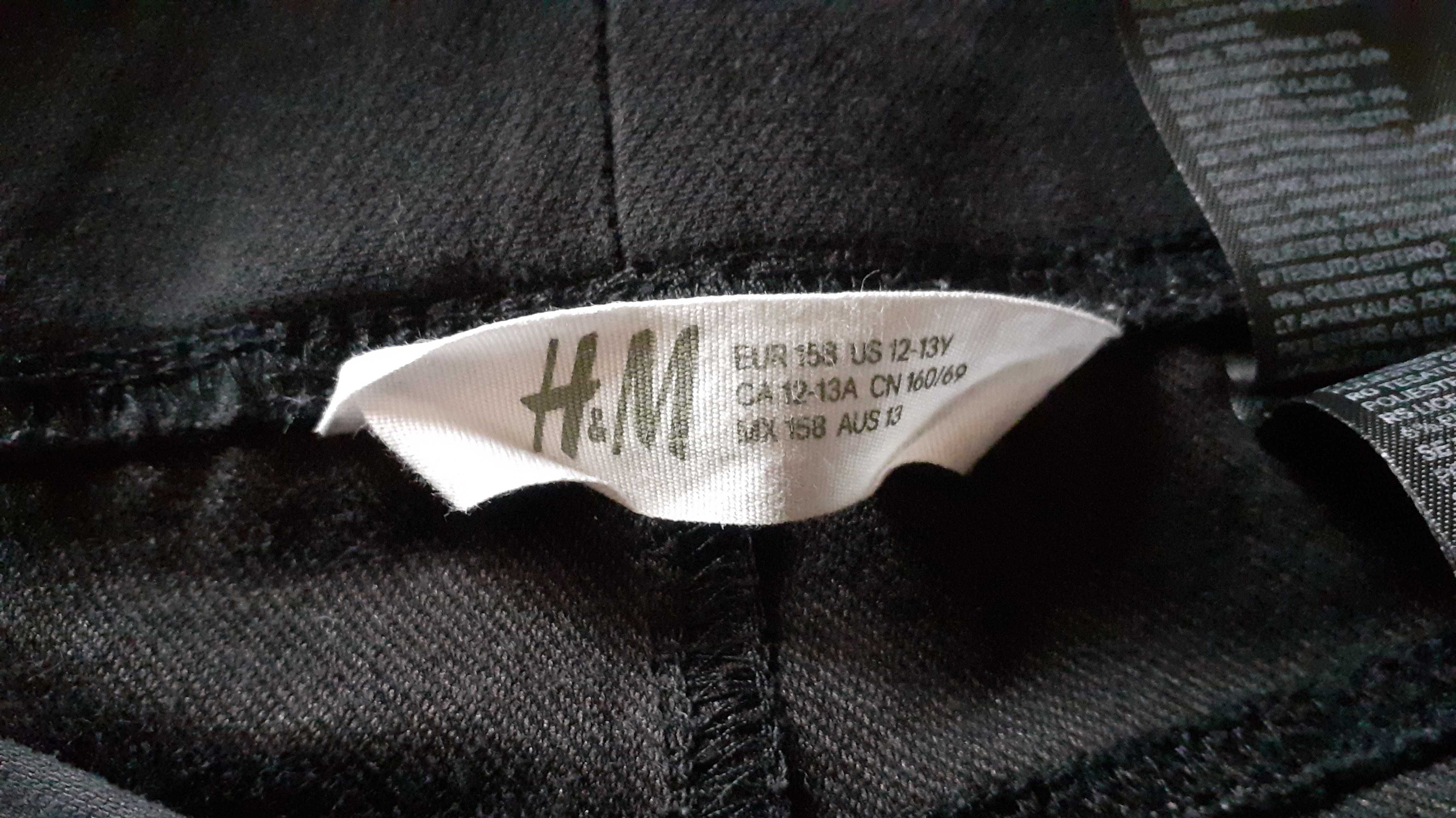 spodnie dresowe dresy używane czarne rozm 158, marka H&M
