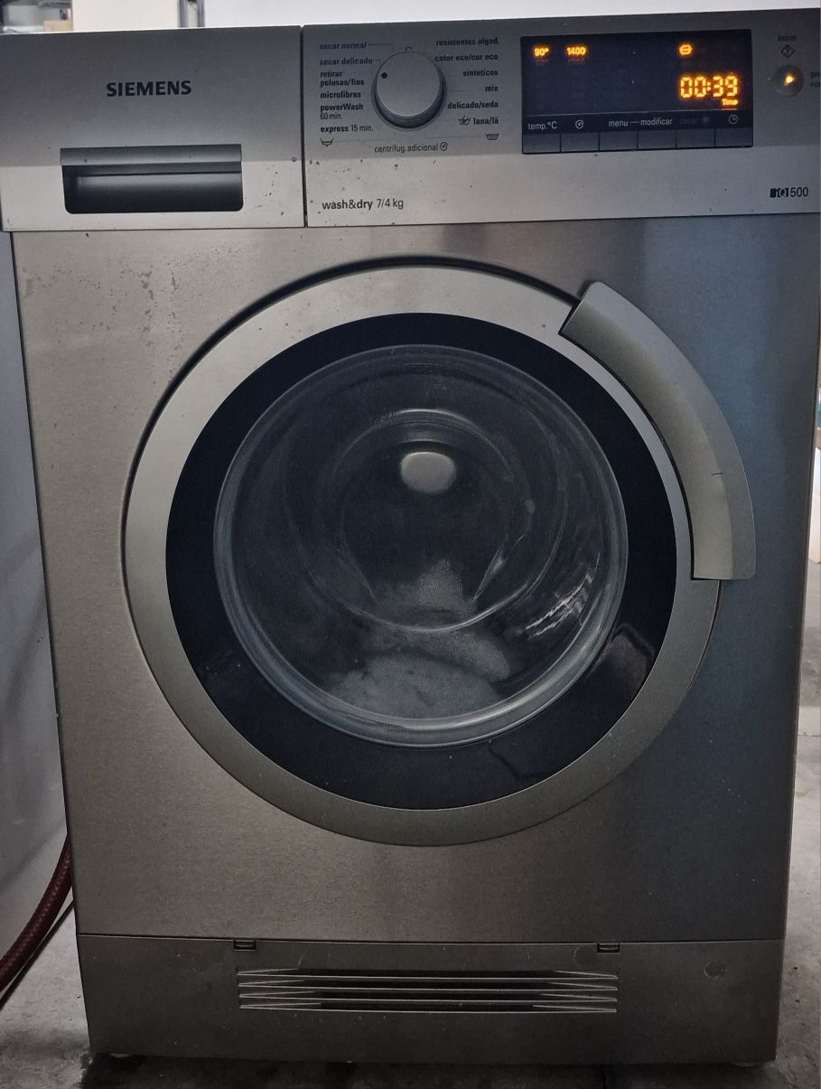 Maquina Lavar e Secar 7Kg SIEMENS Inox