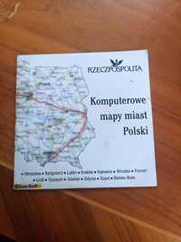 Komputerowe mapy miast Polski na płycie