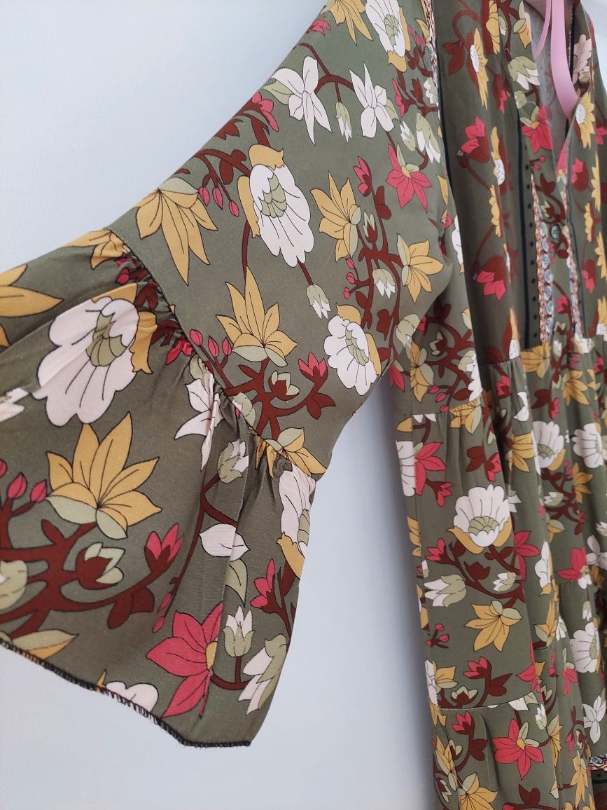Sukienka boho zielona