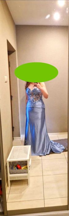 Sukienka balowa, studniówka, wesele, syrenka, gorset rozm. 40