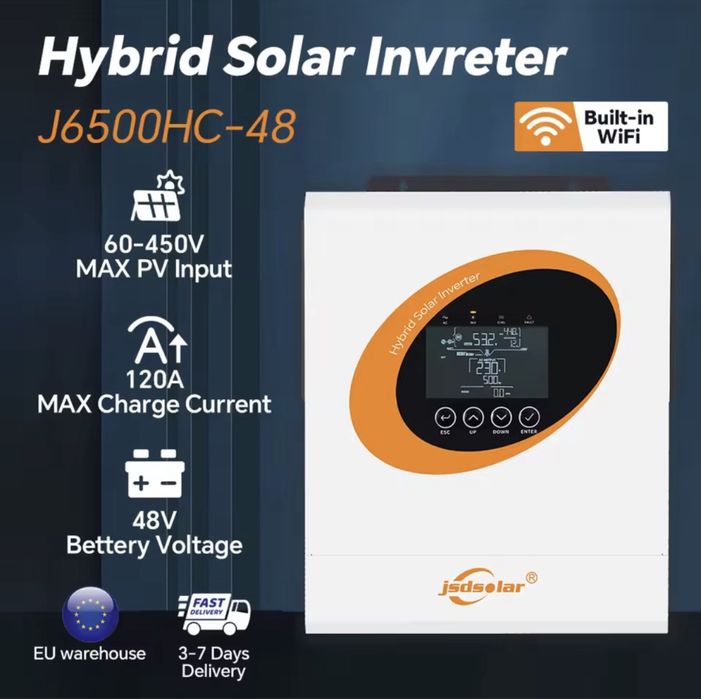 Гібридний інвертор 48v 6.5KW JSDSOLAR
