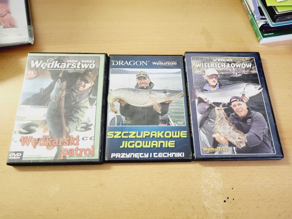 Zestaw 3 filmów na dvd dla wędkarzy wędkarstwo wielkich łowów