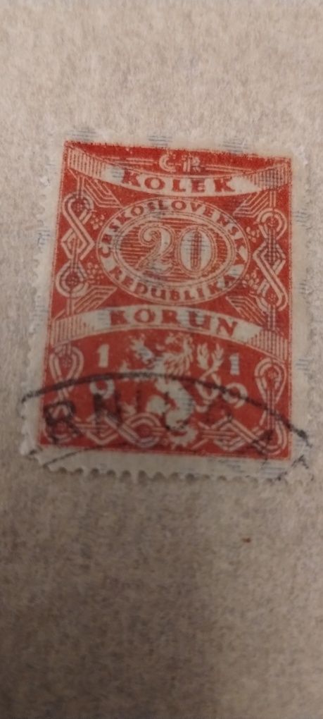 znaczek skarbowy - Czechosłowacja 1919 20 koron