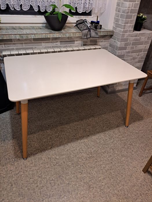 Stół 120x80 biały styl skandynawski