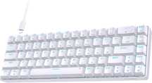 Klawiatura mechaniczna 65%, Anti-Ghosting! RED switch, podśw DK68se,