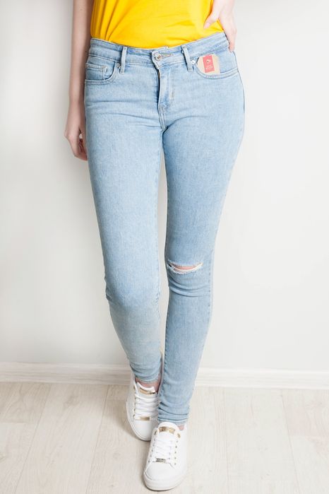 LEVI'S ОРИГІНАЛ. Нові скінні блакитні голубі 25 × 32 Левіс Левайс 711