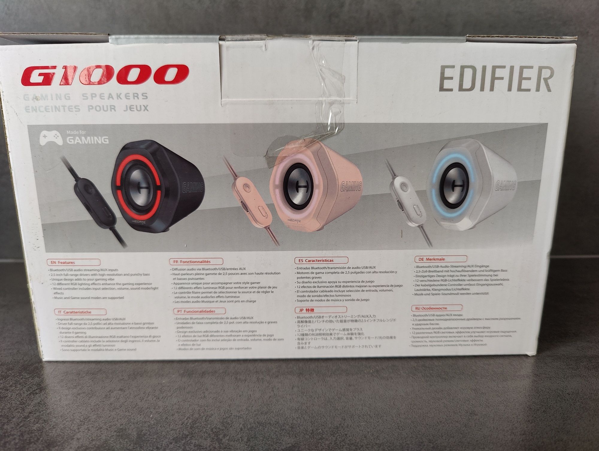Głośniki gamingowe PC Edifier G1000 AUX BT USB podświetlenie LED RGB