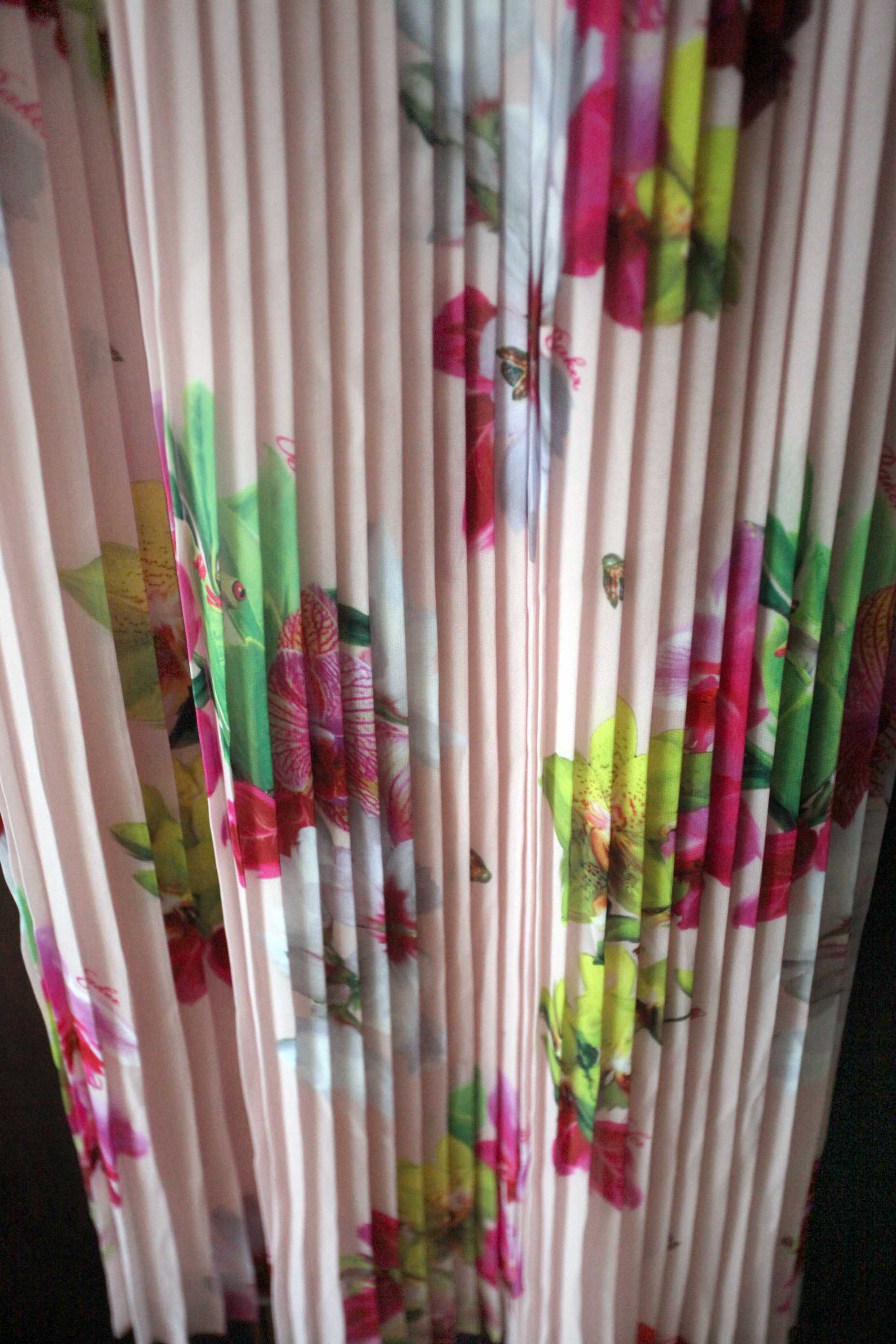 Rewelacyjna długa sukienka Ted Baker plisowana spódnica w kwiaty 8-11
