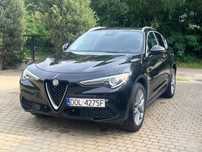 Alfa Romeo Stelvio Czerwona skórzana tapicerka,aktywny tempomat