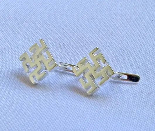 Серебрянные серьги на замках из серебра 925-ой пробы