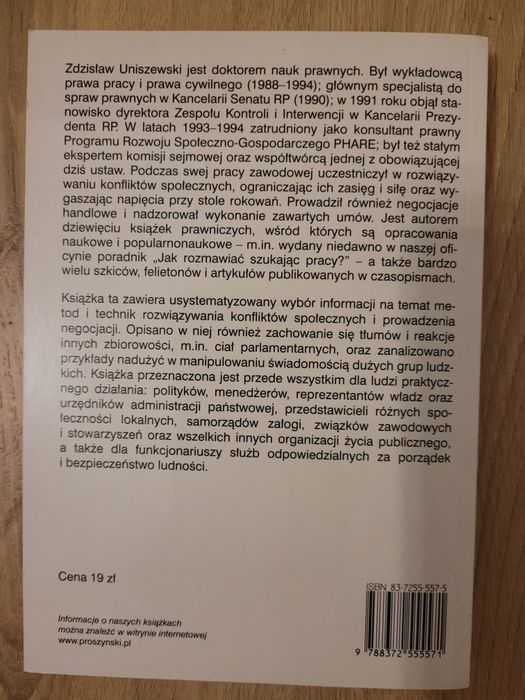 Zdzisław Uniszewski Konflikty i negocjacje