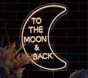 To the Moon & Back napis neon ledon Na skraju raju wesele ślub