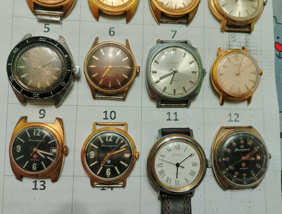 Советские позолоченные часы Восток