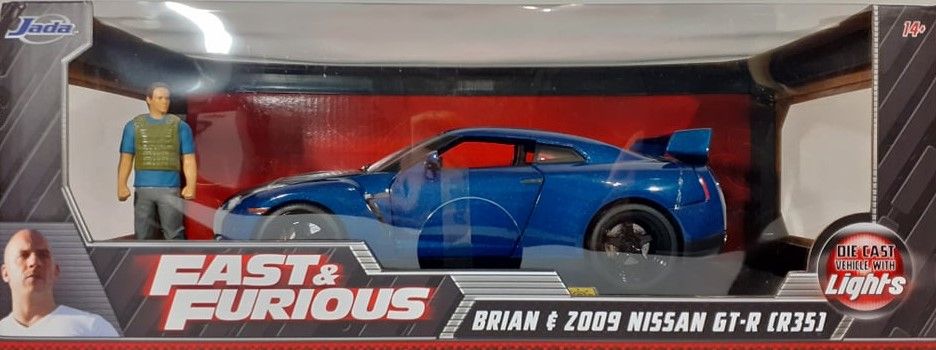 1/18 Nissan GT-R (R35) + Brian Figura - Fast and Furious - Jada