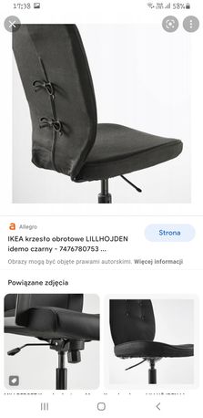 Krzesło  Ikea obrotowe kolor czarny