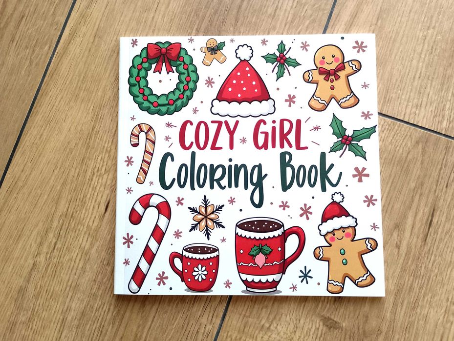 Cozy Girl, Coloring Book, kolorowanki dla dzieci i dorosłych.