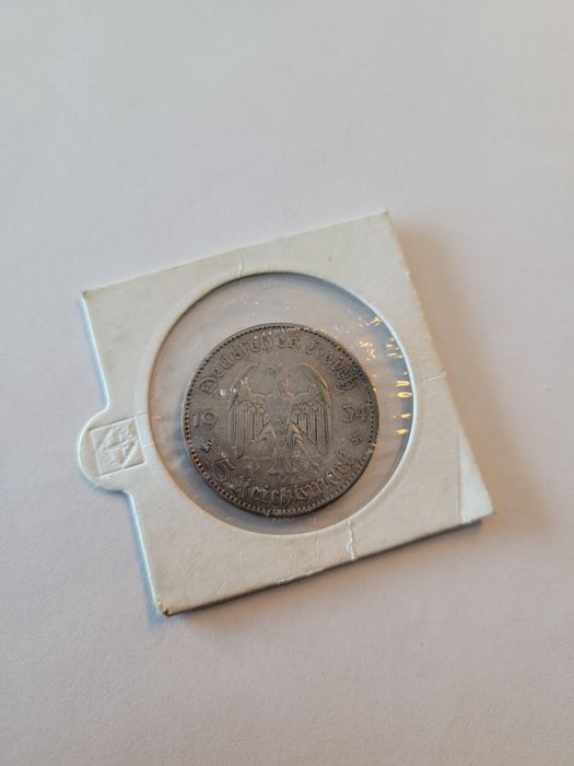 5 marek reichsmark 1934. Deutshes Reich. Swastyka