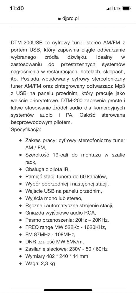 DJPRO Tuner renomowanej