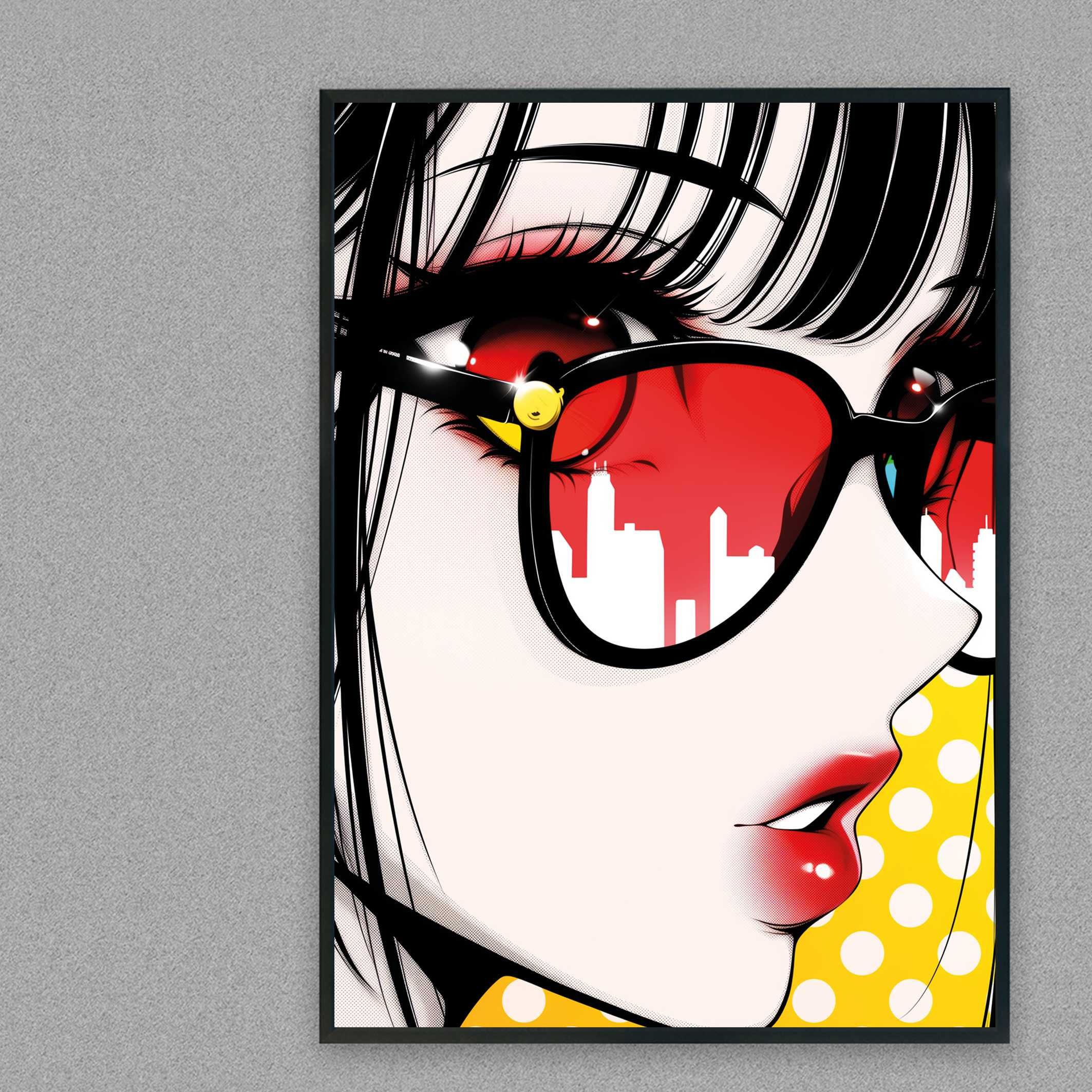 plakat anime manga japoński styl, plakat postać anime styl manga
