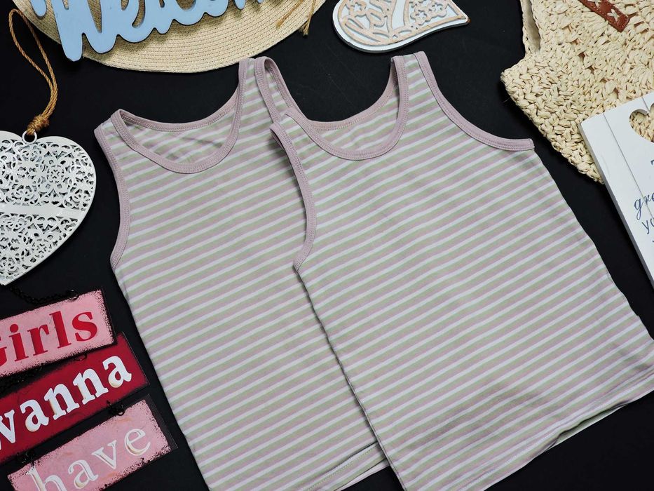 808 - 2 pack podkoszulek basic paski r 128