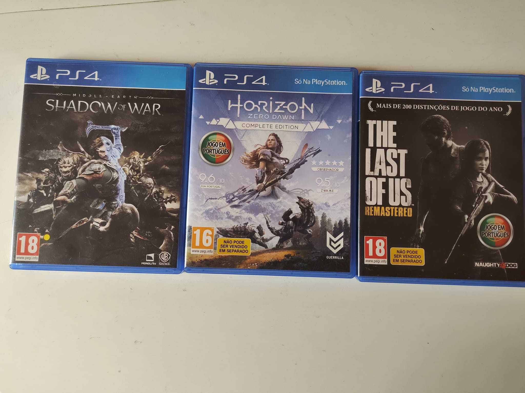 PS4 + Horizon Zero Dawn +The Last of US + Middle-Earth