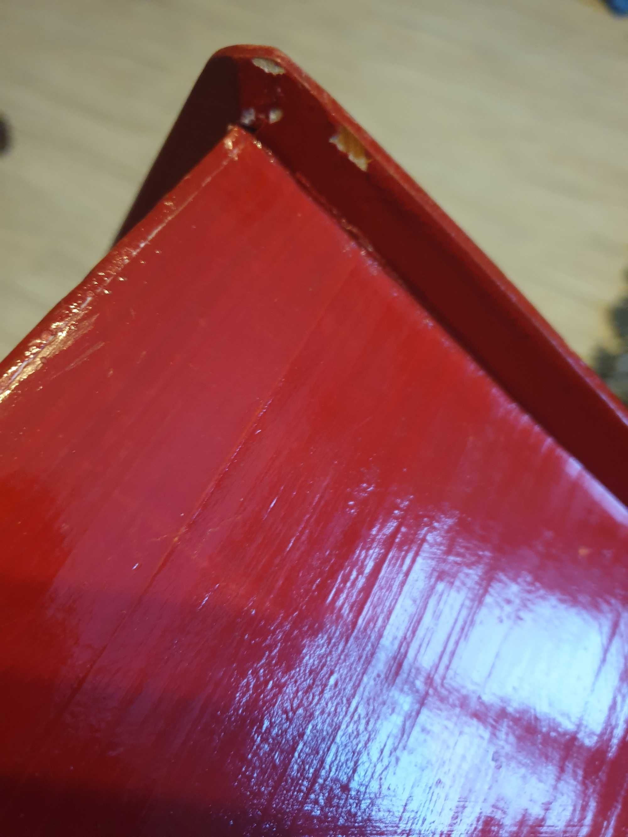 Kolorowa drewniana szkatułka komoda szufladki klown wys 19 cm