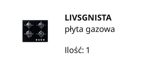 Płyta gazowa do zabudowy szkło 4 palniki nowa, Ikea, okazja, Lingvista