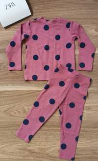 Komplet Zara w groszki roz. 86 bluzka i legginsy