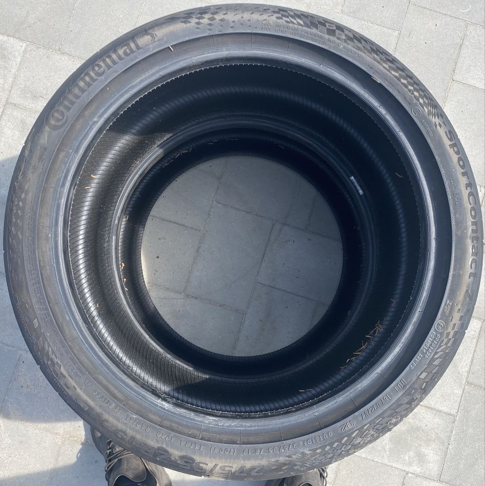 Opony letnie Continental SportContact 7 275/35 ZR19 2szt. 2022r. 6mm