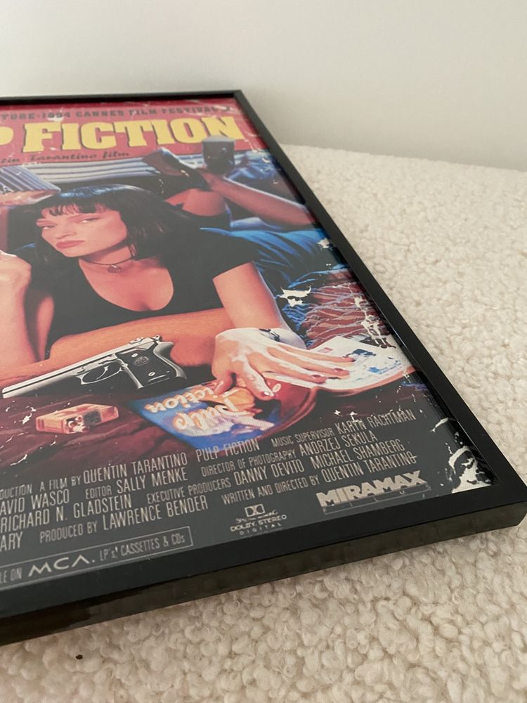 pulp fiction plakat z ramka vintage obraz