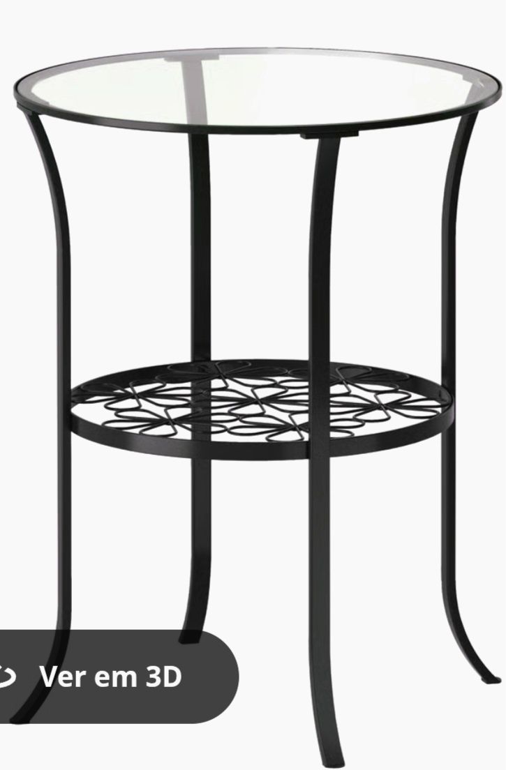 Mesa em ferro e vidro comércio ou casa