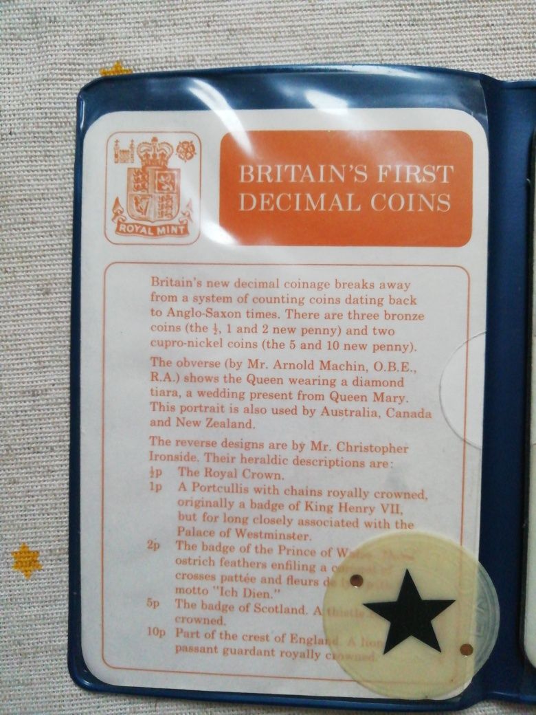 Britain's first decimal coins, brytyjskie monety kolekcjonerskie