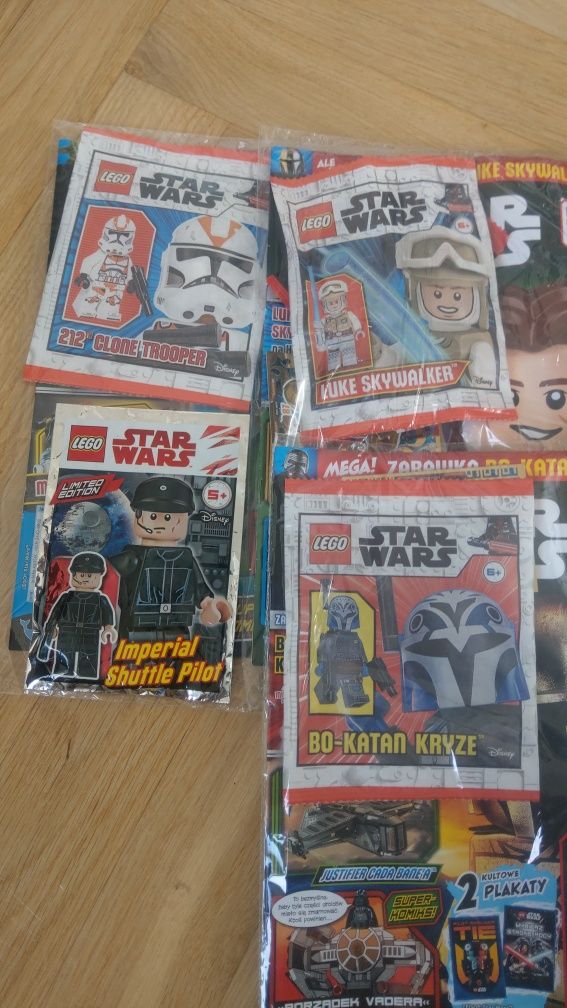 Gazetki Lego Star Wars, figurki Clone Trooper, Luke, Bo Katan, Pilot