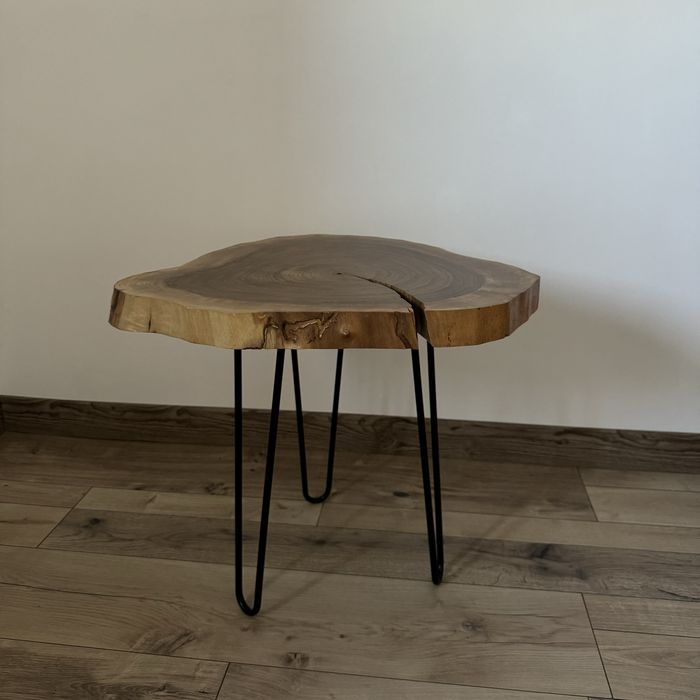 Столик журнальний (зріз дерева - горіх)