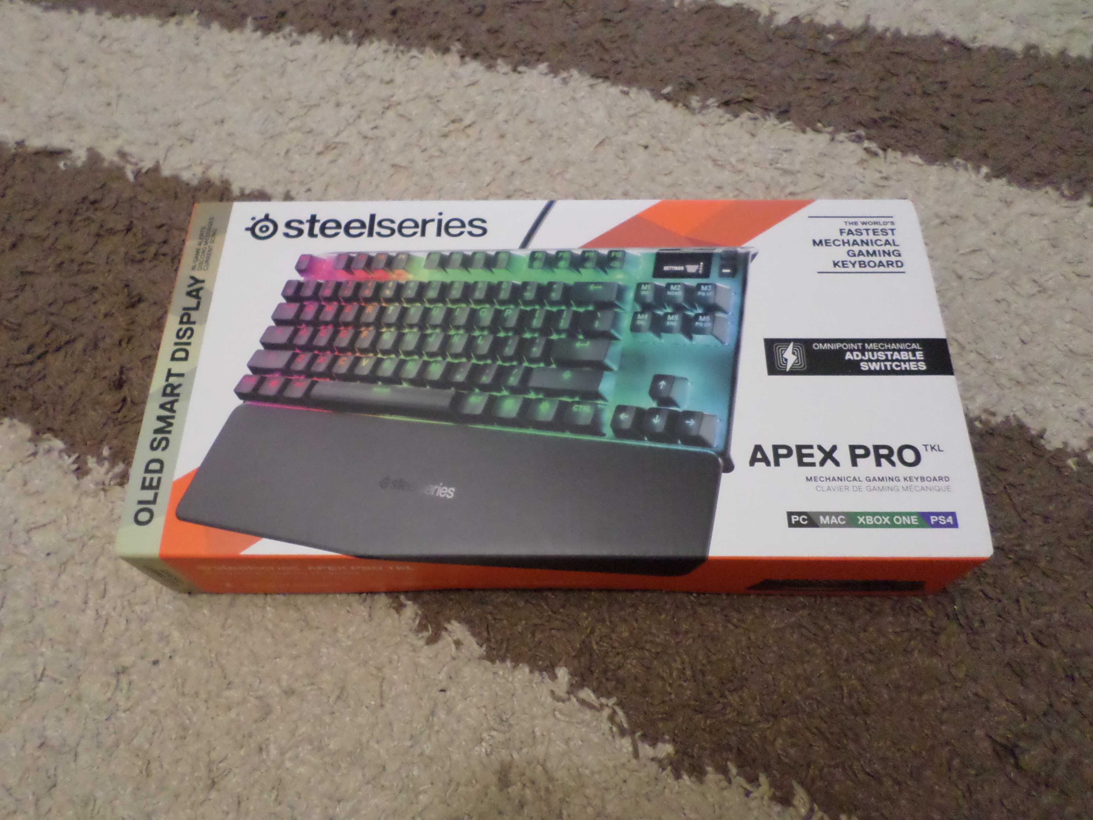 Steelseries Клавиатура Apex Pro TKL, Коврик QcK PRISM, Arctis Nova 7