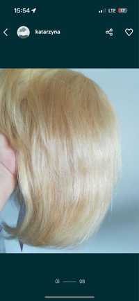 Peruka naturalna krotki bob blond