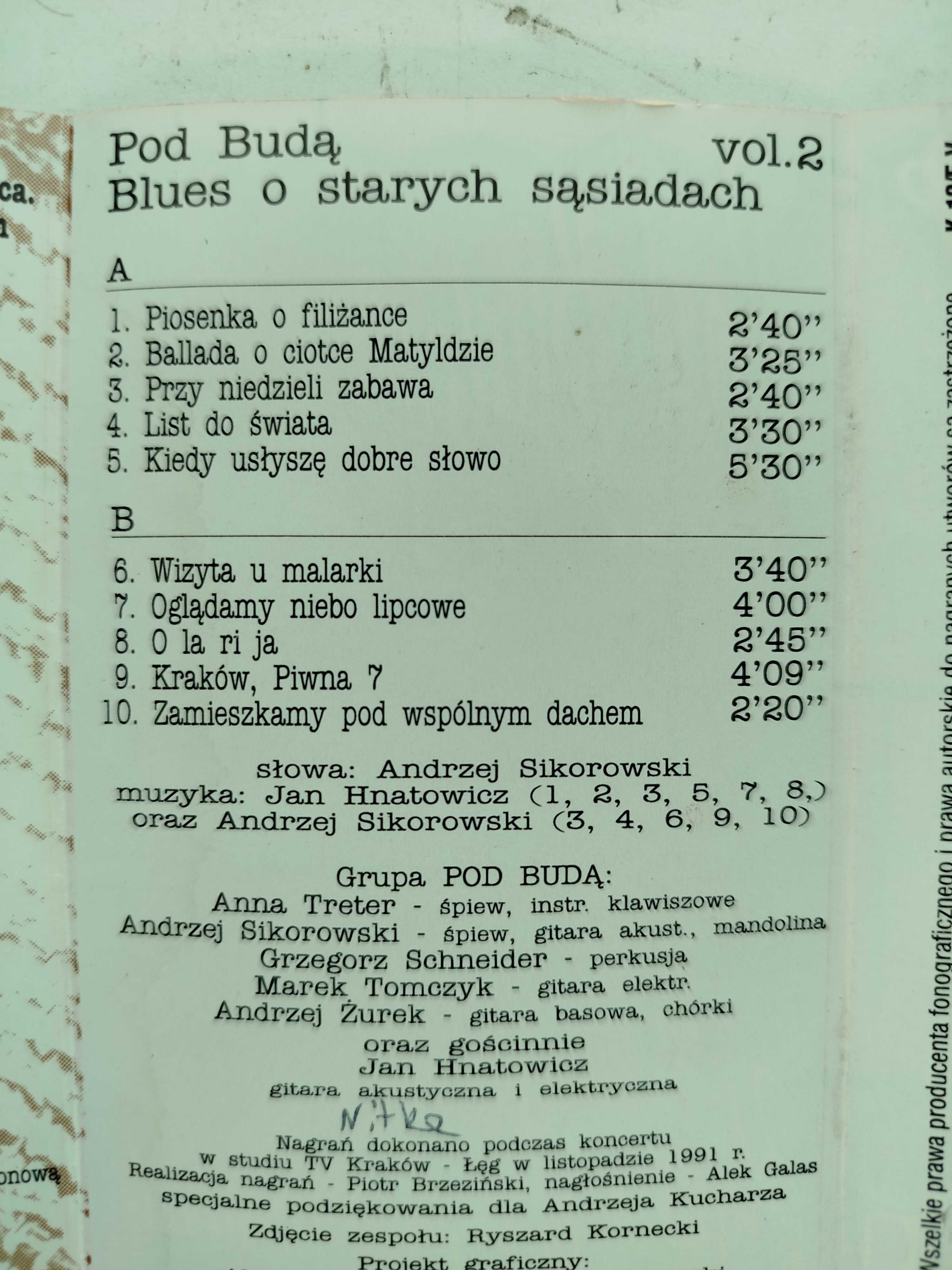 Pod Budą vol 2 Blues o starych sąsiadach kaseta ballada ciotka Matylda