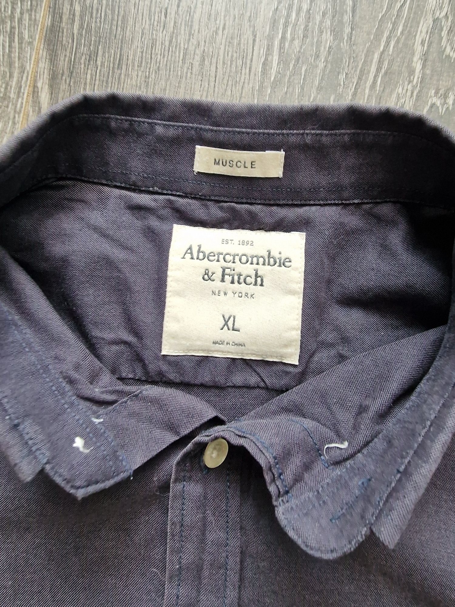 Abercrombie&Fitch koszula męska granatowa r. Xl