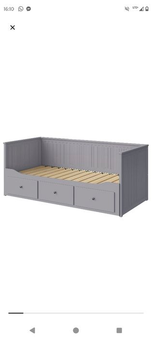 Łóżko leżanka Hemnes Ikea szare 80-160/200