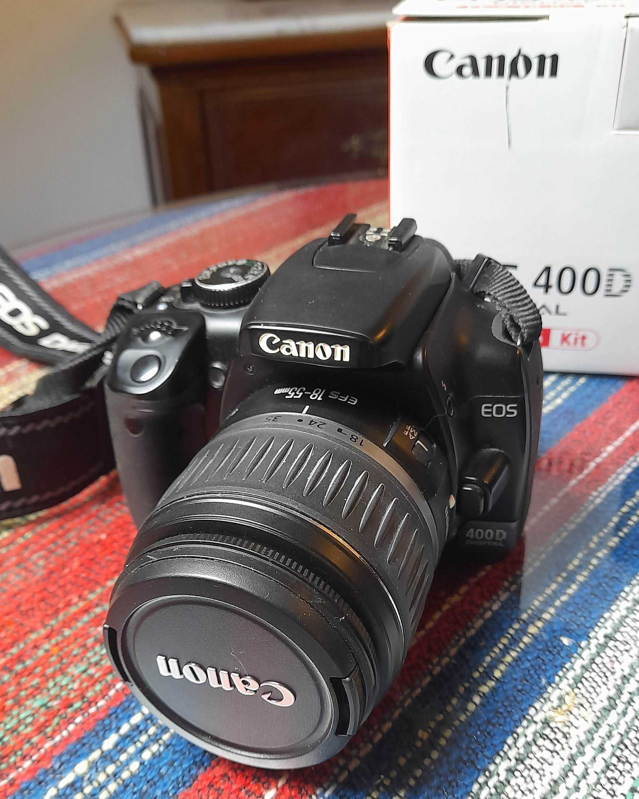 CANON EOS 400D com muitos acessórios e lentes