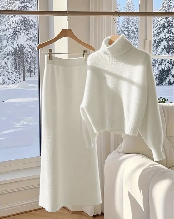 Теплий вʼязаний костюм