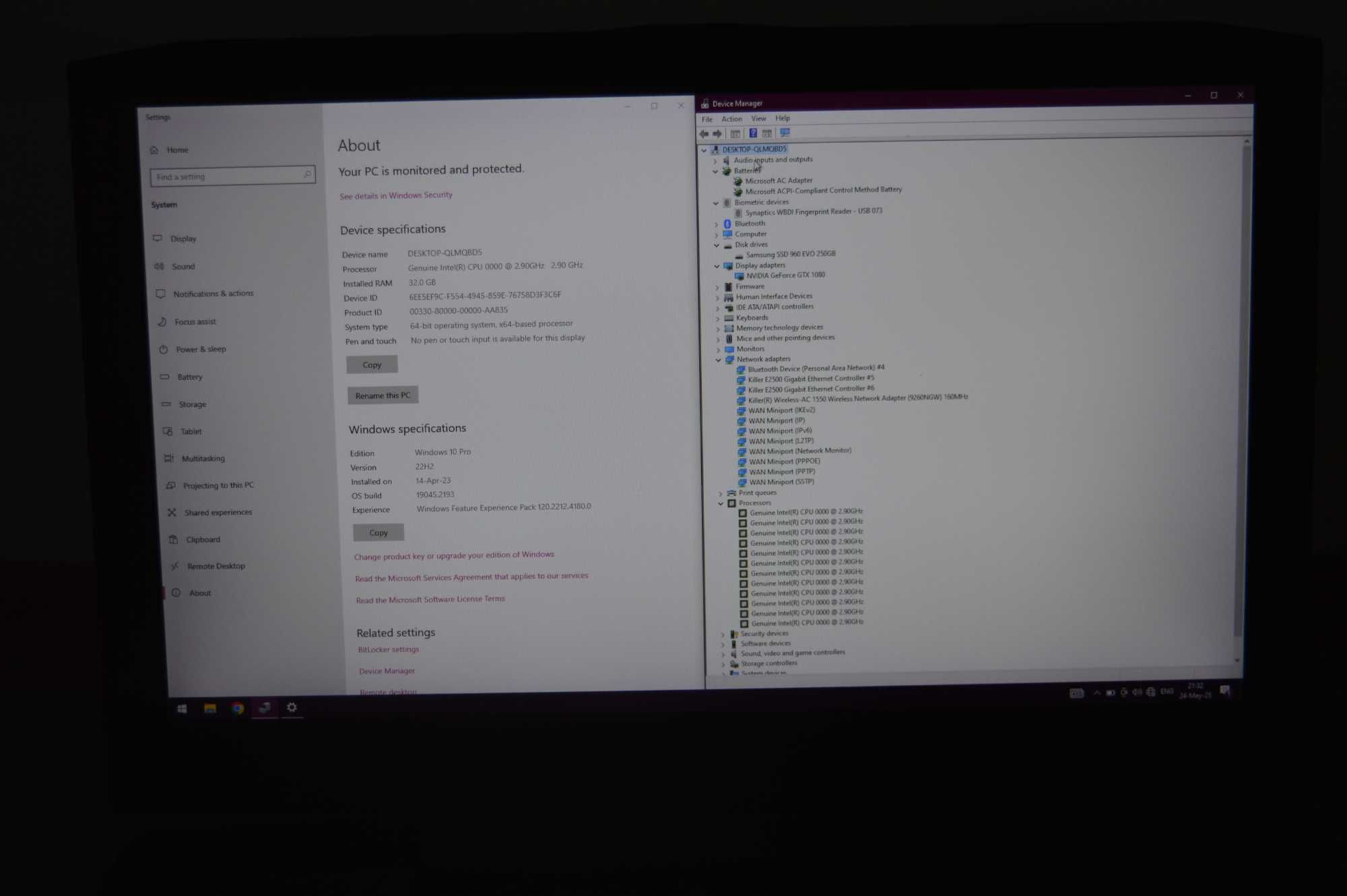 Ноутбук Clevo P870TM-G /i7 8700/GTX 1080/32GB RAM/250GB SSD/FHD 144HZ