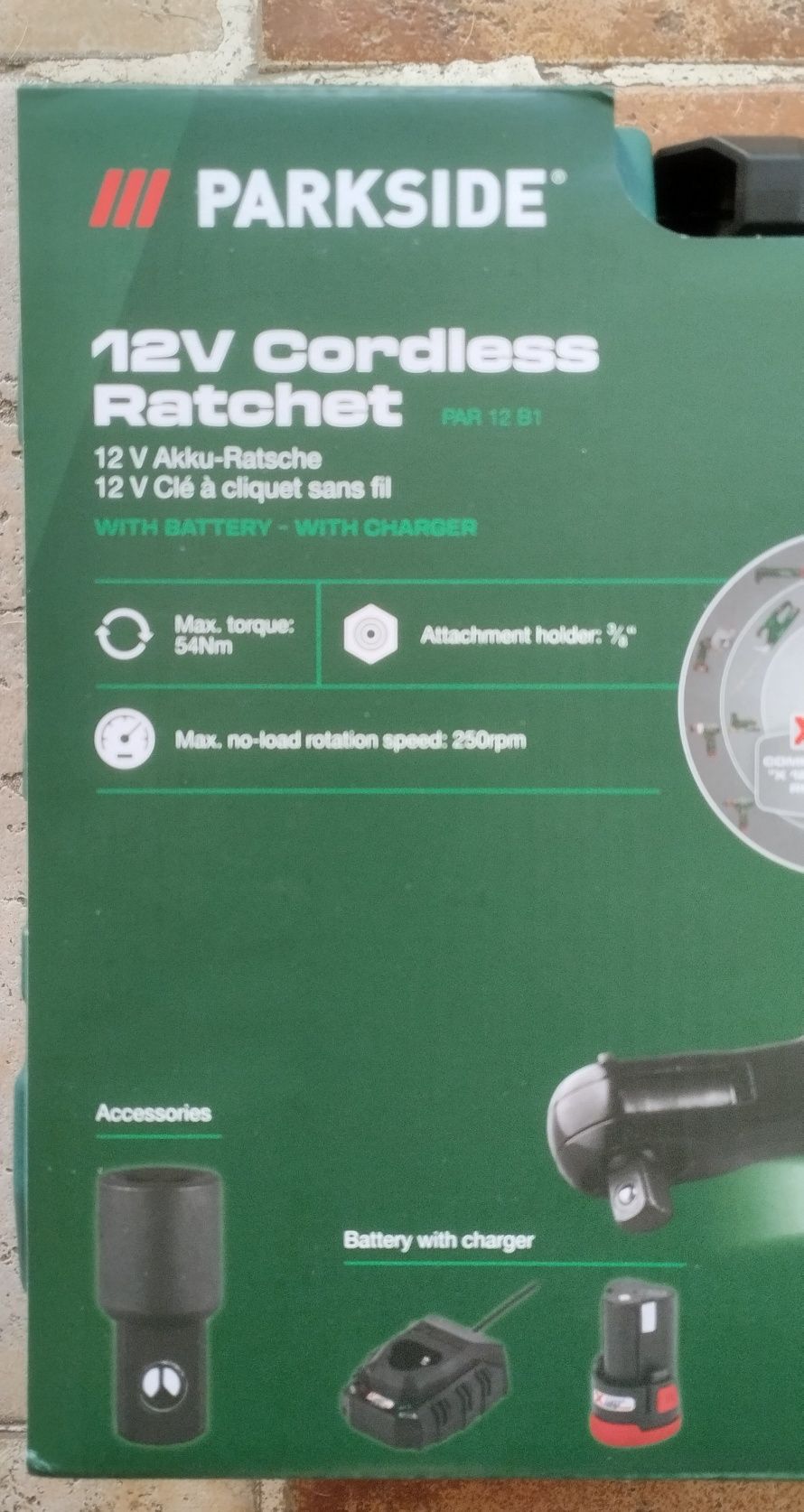 Roquete Parkside com bateria e carregador 12v novo